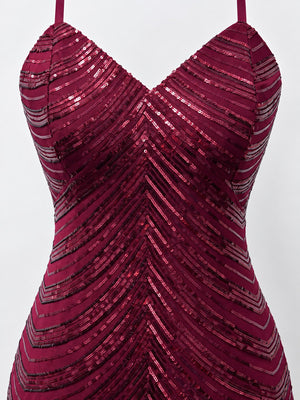 Sleeveless Sequin Bodycon Mini Dress in Black