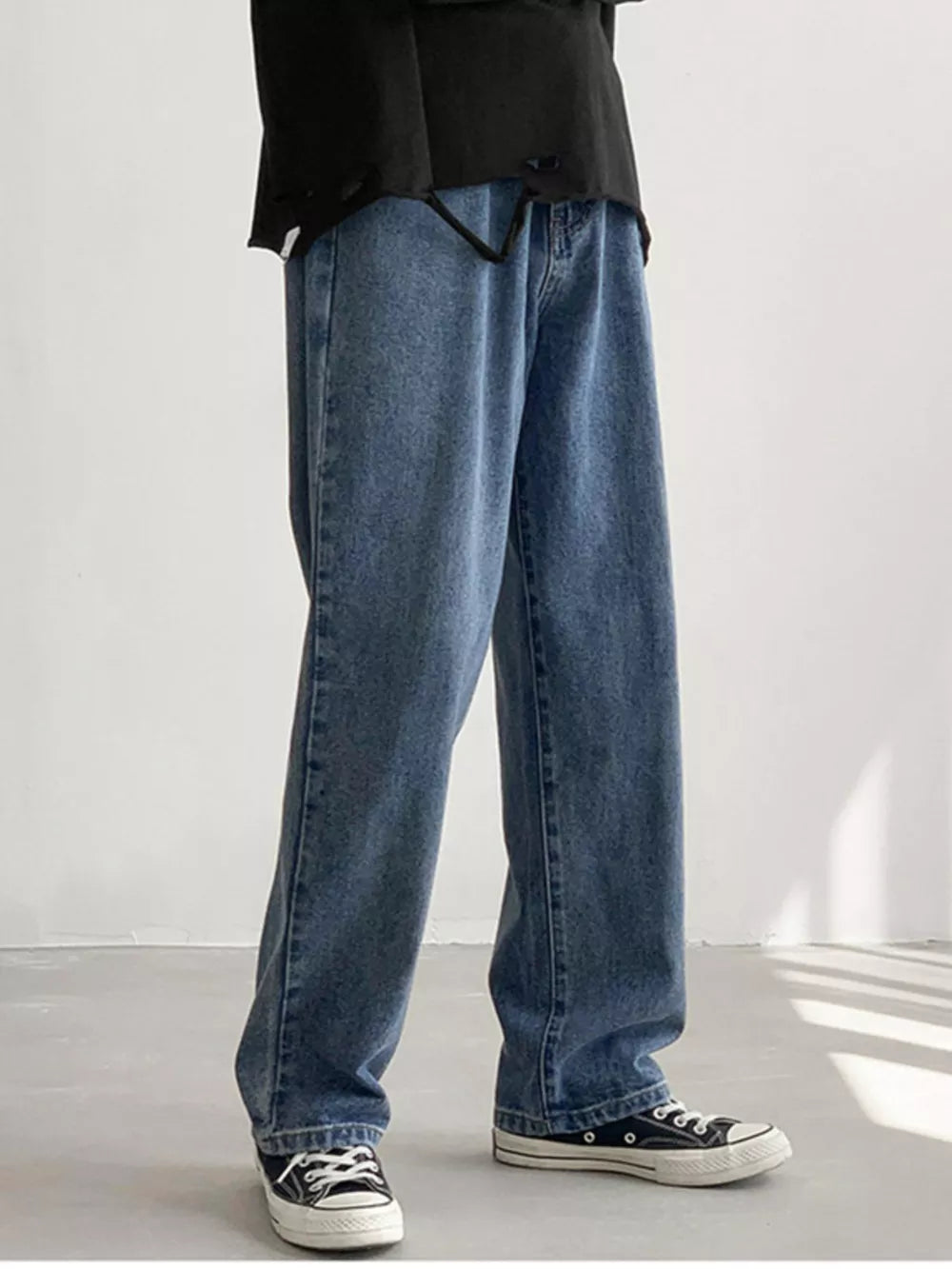 Men's Loose Fit Jeans in Dark Blue
