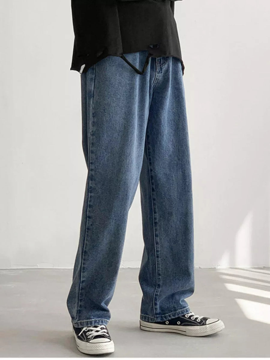 Men's Loose Fit Jeans in Dark Blue