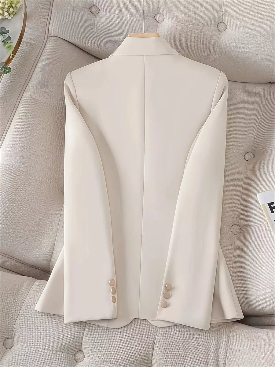 100% polyester Care instructions: Machine wash cold blazer in White with slim silhouette