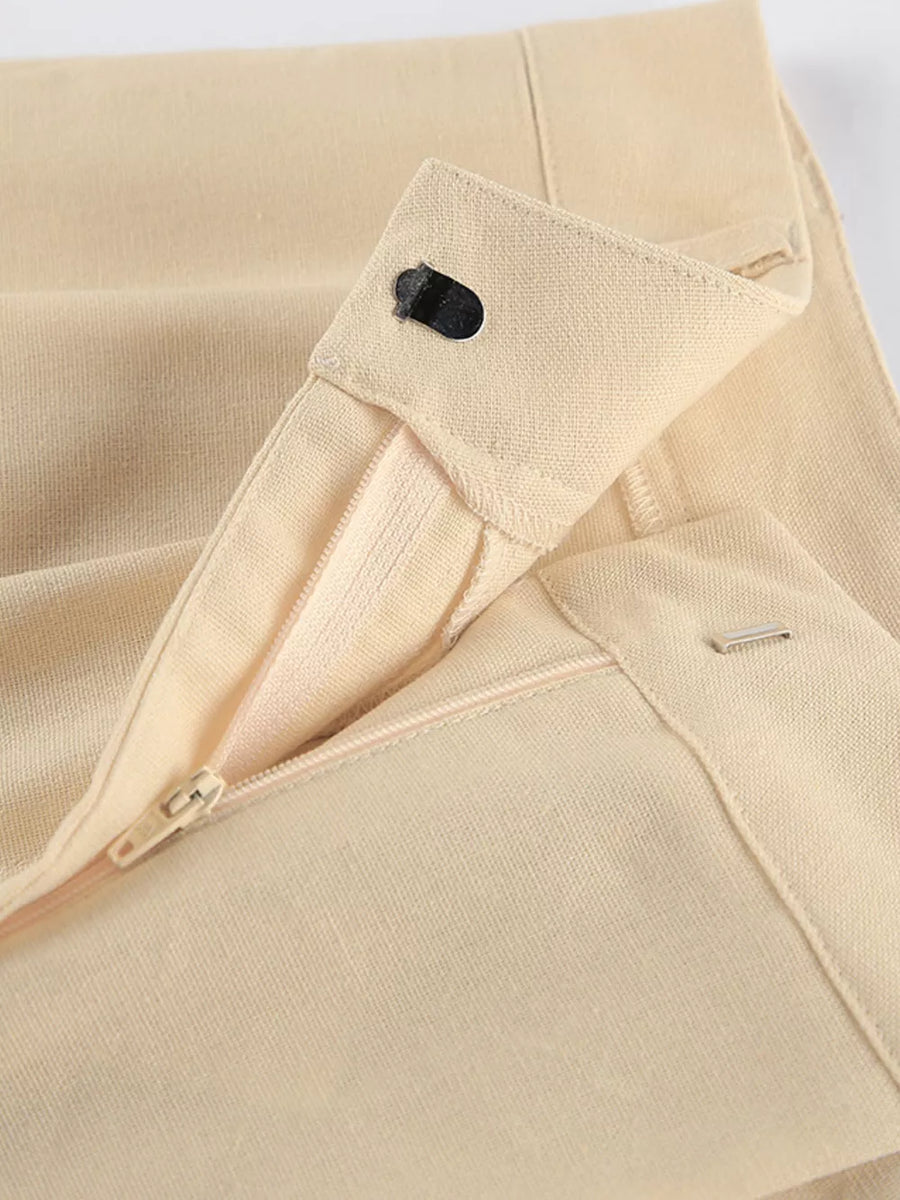 two-piece set in Khaki Color