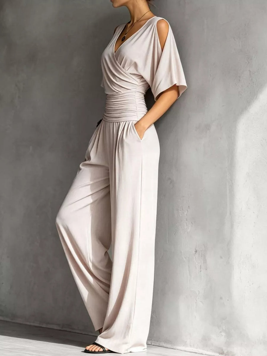 100% polyester Care instructions: Machine wash cold jumpsuit in Apricot with relaxed silhouette