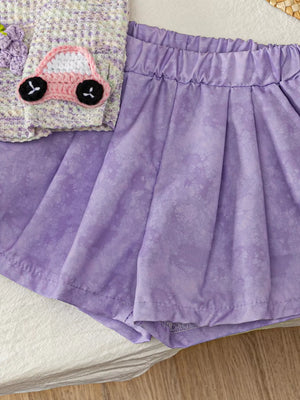 Children's Flower Sleeveless Top And Shorts Set option 6