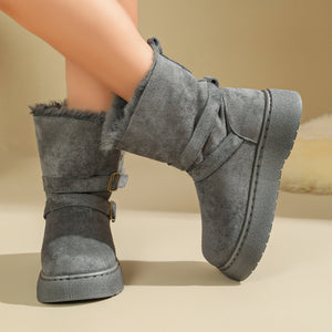 Suede,Fluff,Rubber Imported Size &amp boots in slate gray with regular silhouette