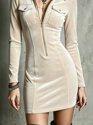 100% polyester Care instructions: Machine wash cold mini dress in Black with fitted silhouette