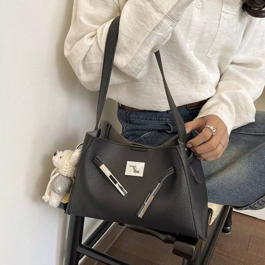 Lock Detail Crossbody Bag option 5