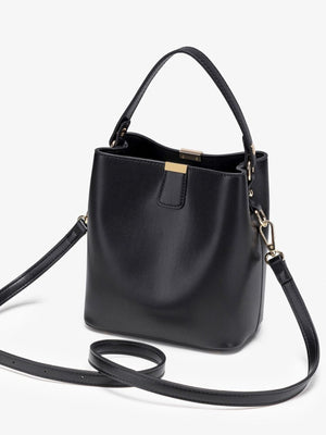 Black with crossbody bag with gold-tone hardware 8