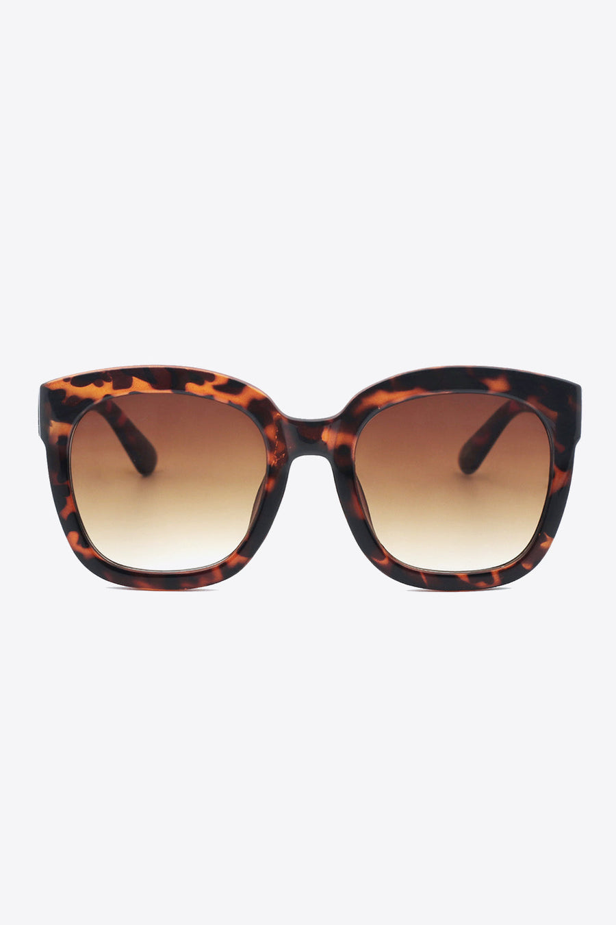 Tortoiseshell gradient square sunglasses with brown lenses