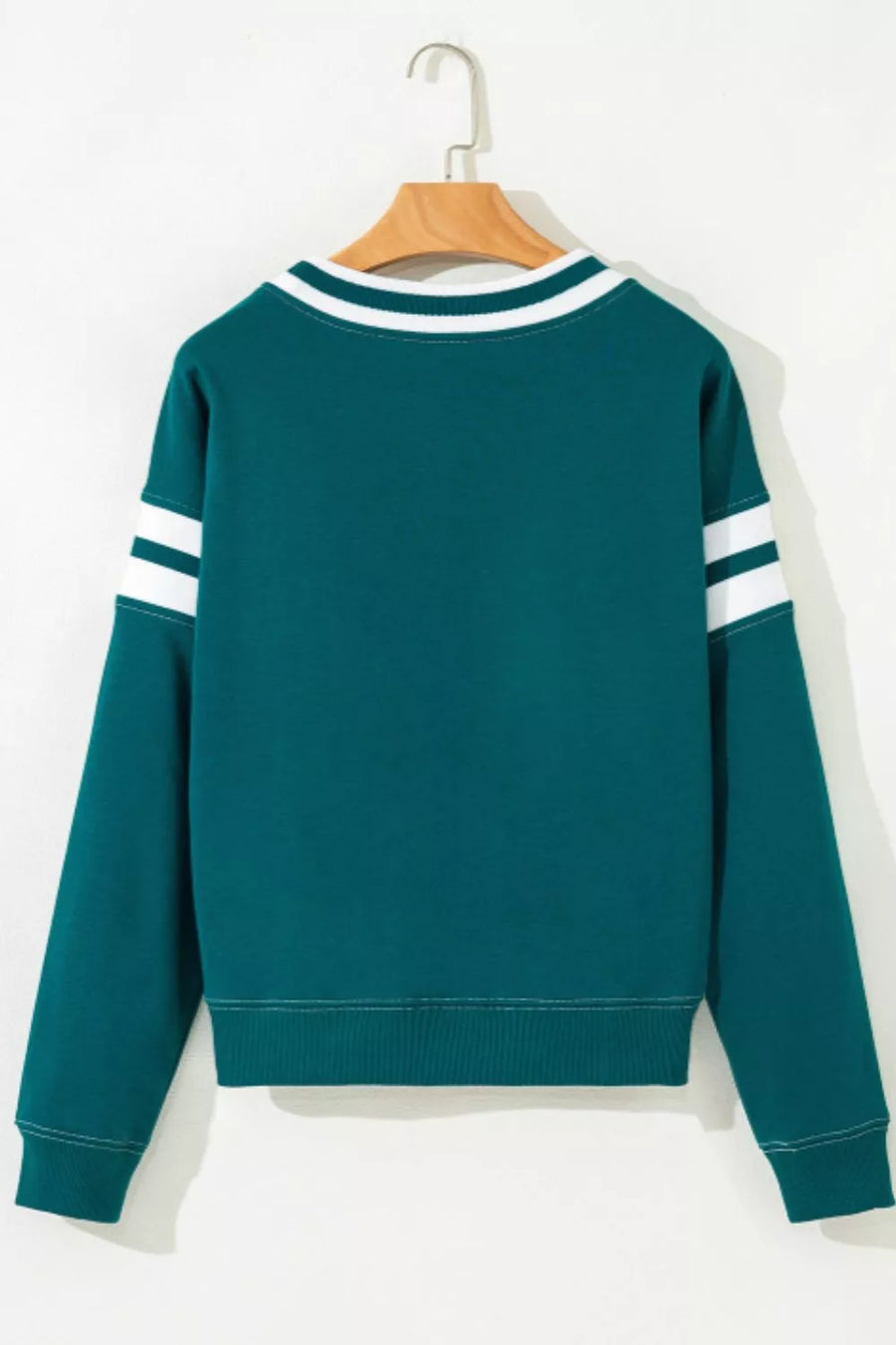 Contrast Striped Patchwork Sweatshirt option 9