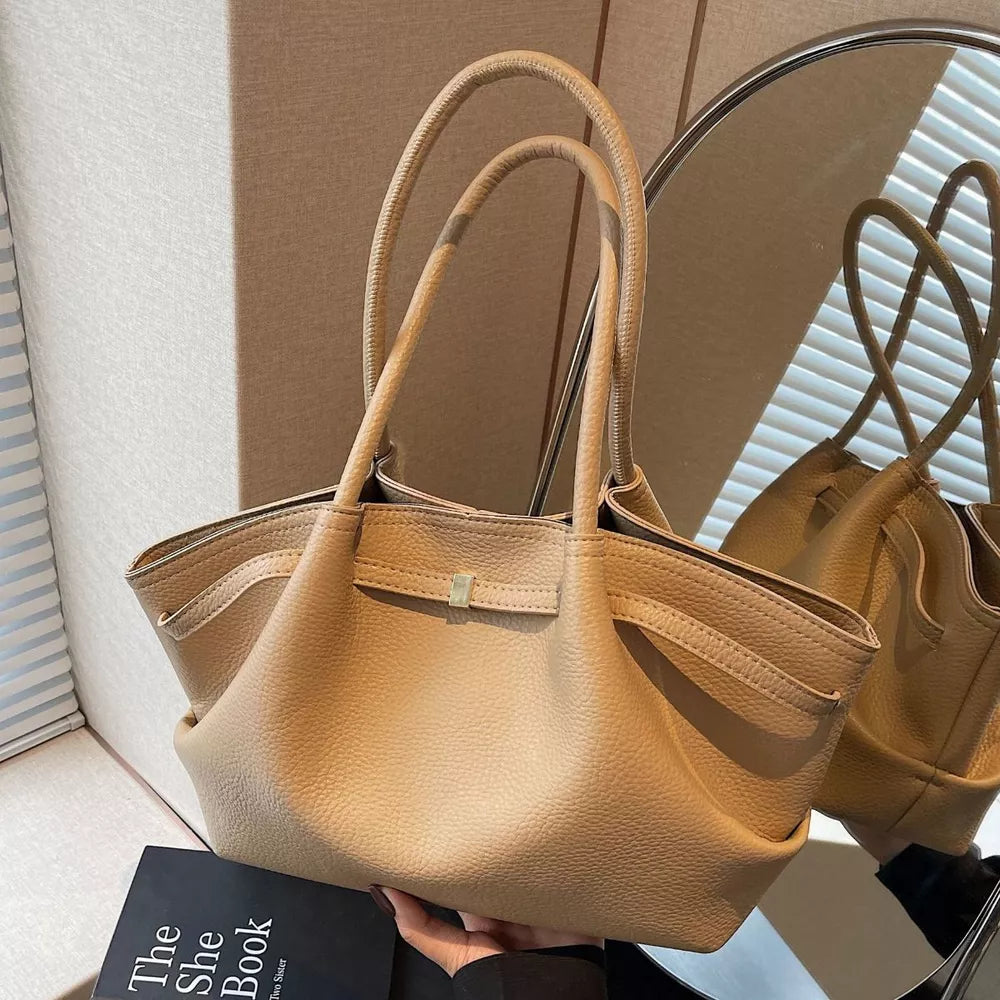 Brown Pu Leather Shoulder Bag