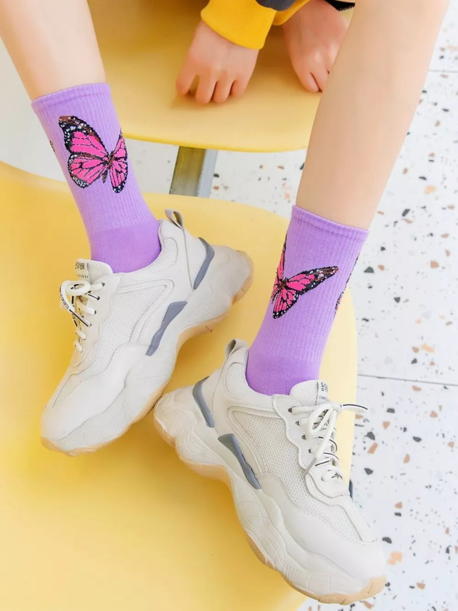 light blue fitted socks with null