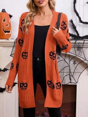 black cardigan with stretch and long sleeve