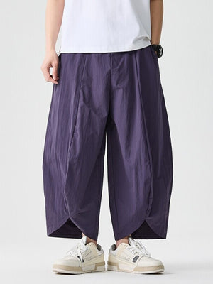 harem pants in dark purple featuring pocketed and loose fit