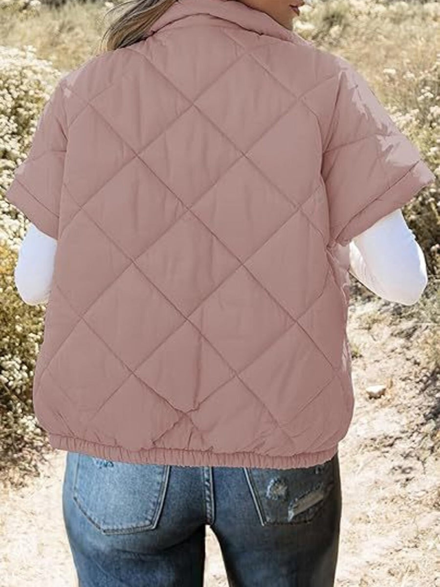 100% polyester Care instructions: Machine wash cold quilted jacket in Grey with regular silhouette