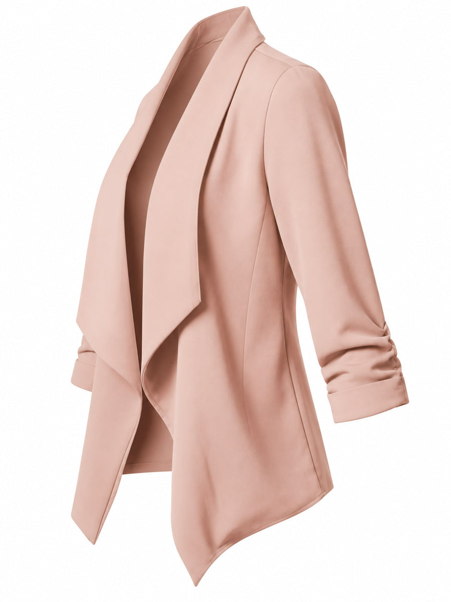 Black regular blazer with shawl lapel