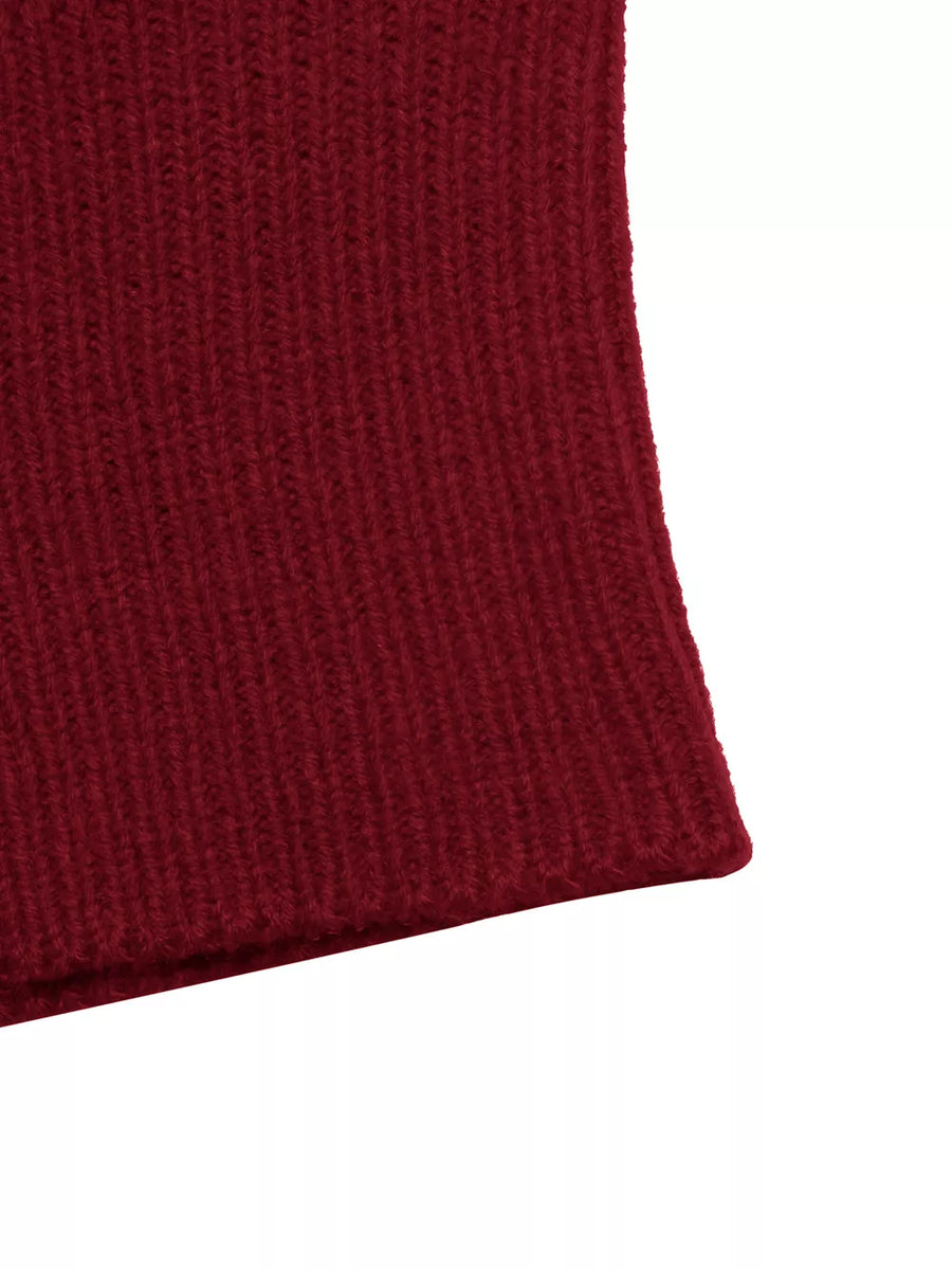 cardigan in Red with buttoned and waist-length