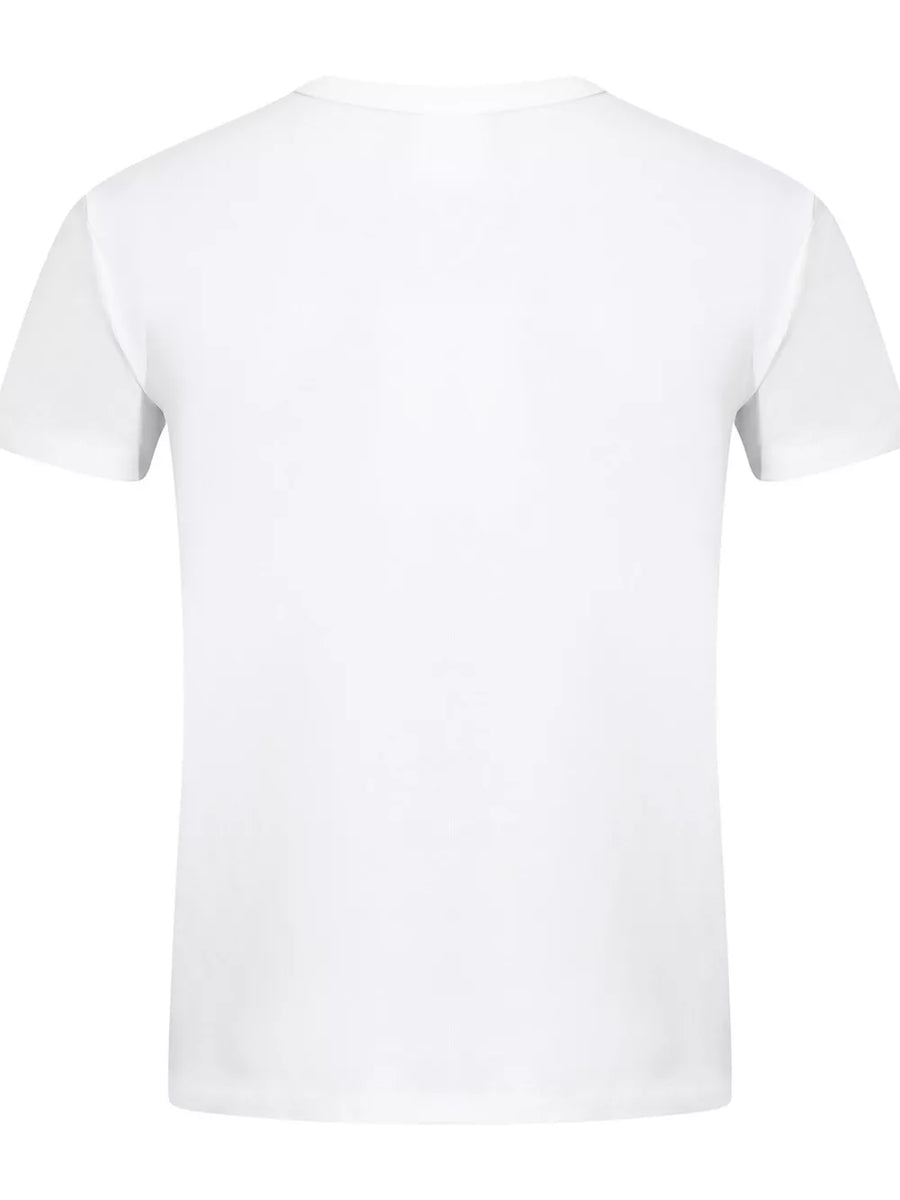Crew-neck Short-sleeve Top in White, view 13