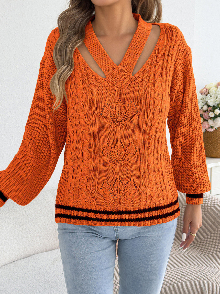 White pullover sweater with hip-length and pullover