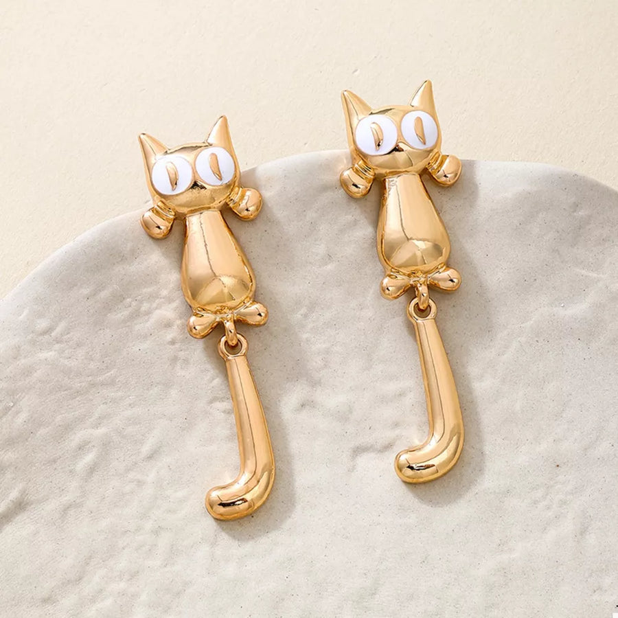 earrings featuring novelty in Gold with 18K Gold-Plated, Alloy Care instructions: Avoid wearing during exercise, as swea