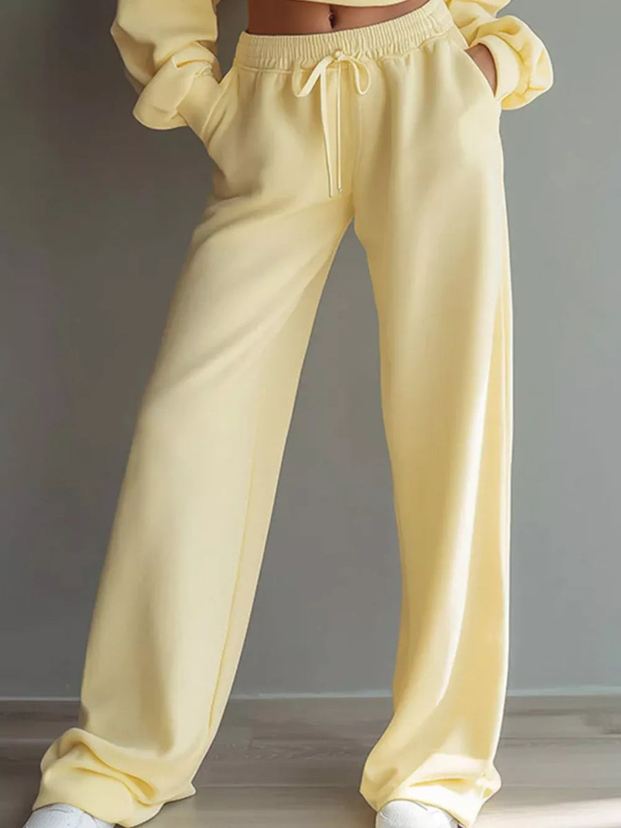 100% polyester Care instructions: Machine wash cold lounge set in Pink with relaxed silhouette