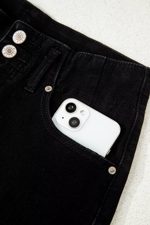 2-button High Waist Flared Jeans option 9