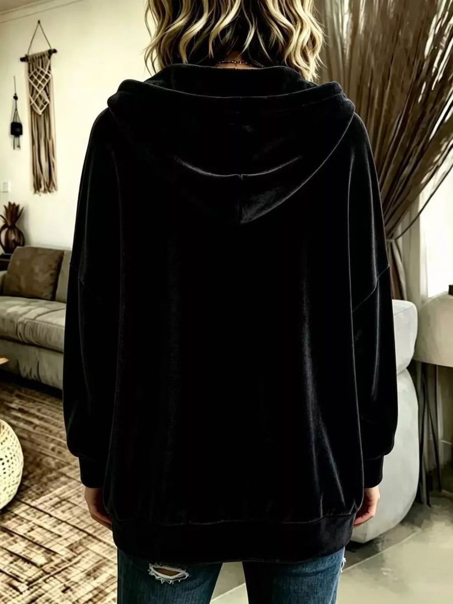 Full Size Casual Button-down Hooded Outerwear in white with buttoned