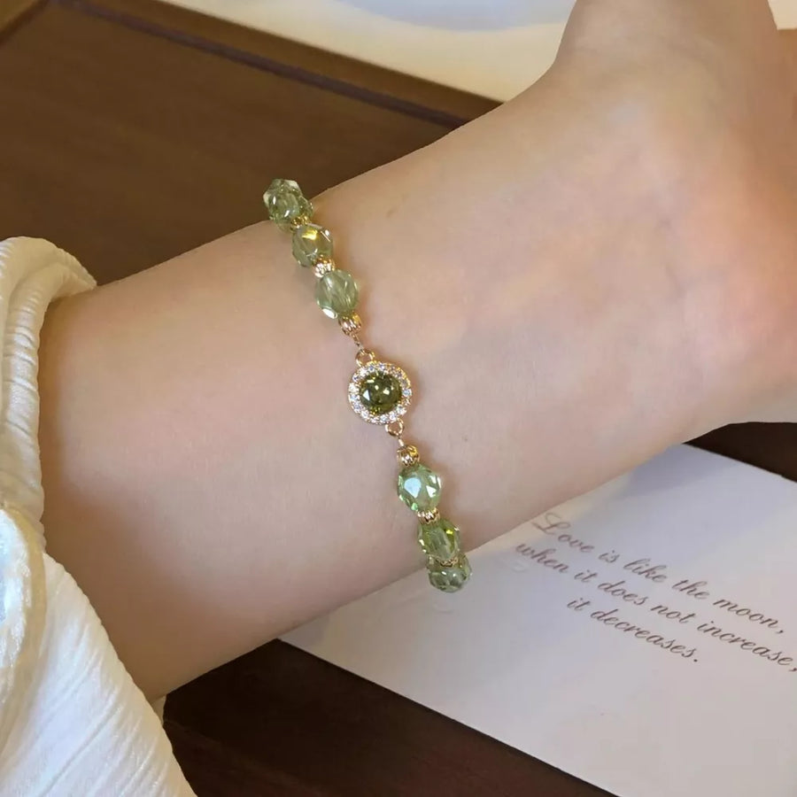 18K Gold-Plated,Alloy,Resin,Zircon Care instructions: Avoid wearing during exerc bracelet in gold with beaded silhouette