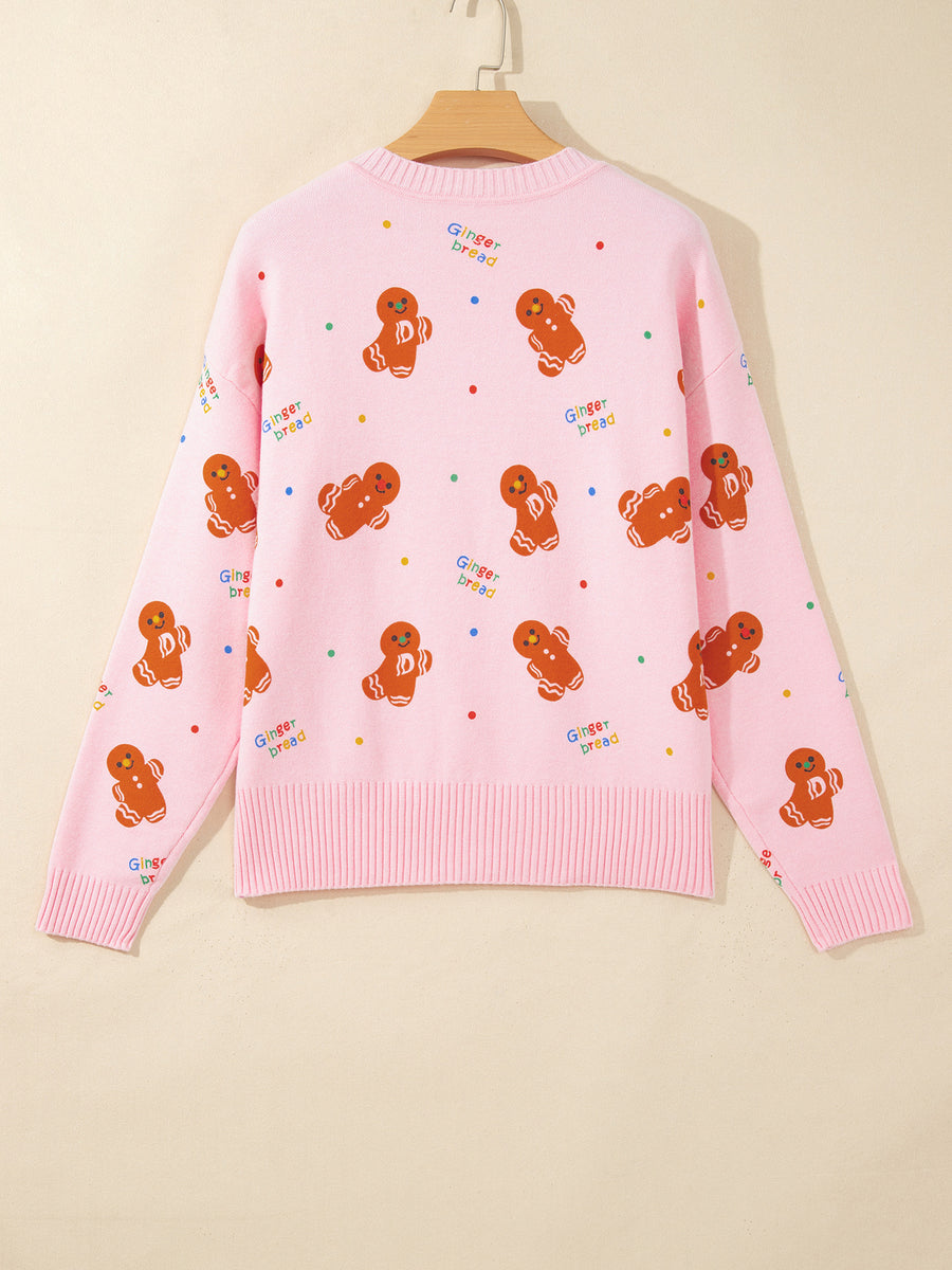 blush pink pullover sweater with hip-length and pullover