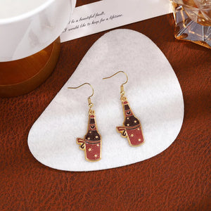 earrings featuring cow print in Style B with 18K Gold-Plated, Resin, Zinc alloy Care instructions: Avoid wearing during