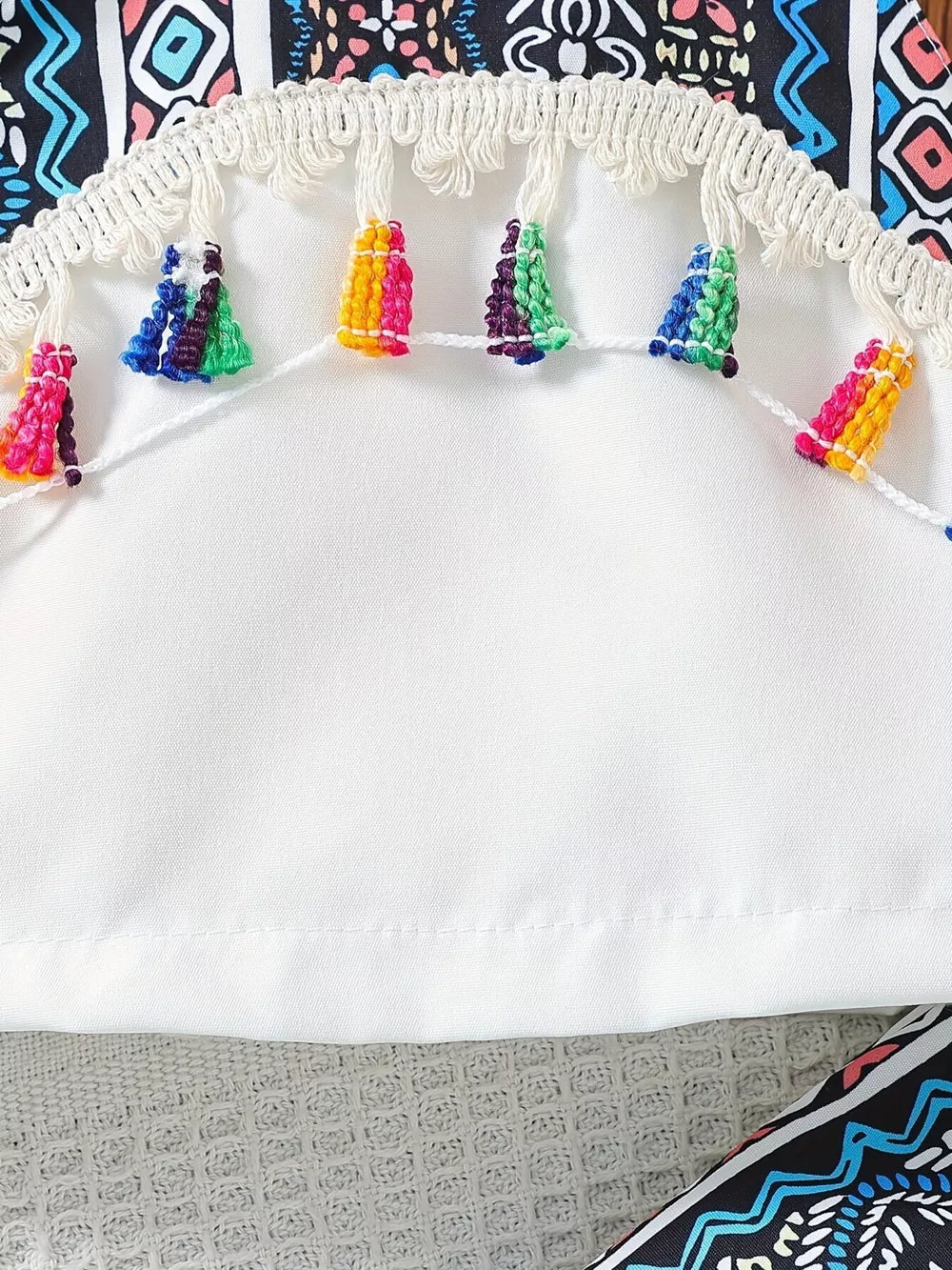 Children's Tassel Tank And Pants Set option 3