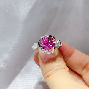 3 Carat Sterling Silver Moissanite Solitaire Ring option 3