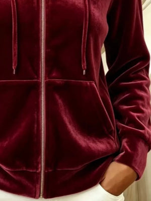 Black regular zip hoodie with hooded