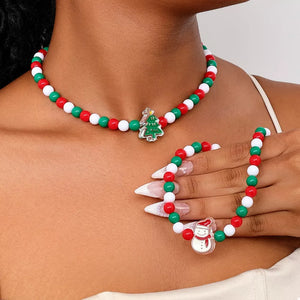 Jewelry Set in red featuring 2-piece set and circular fit