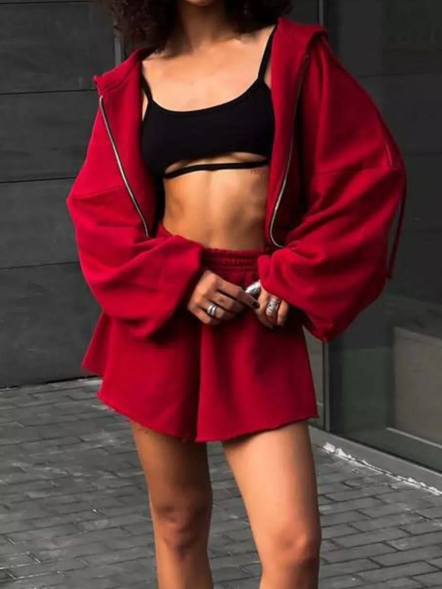 Zip-up Mini Jacket in Black, view 20