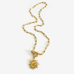 Enamel,18K Gold-Plated,Stainless Steel Care instructions: Avoid wearing during e necklace in Gold with jewelry silhouette