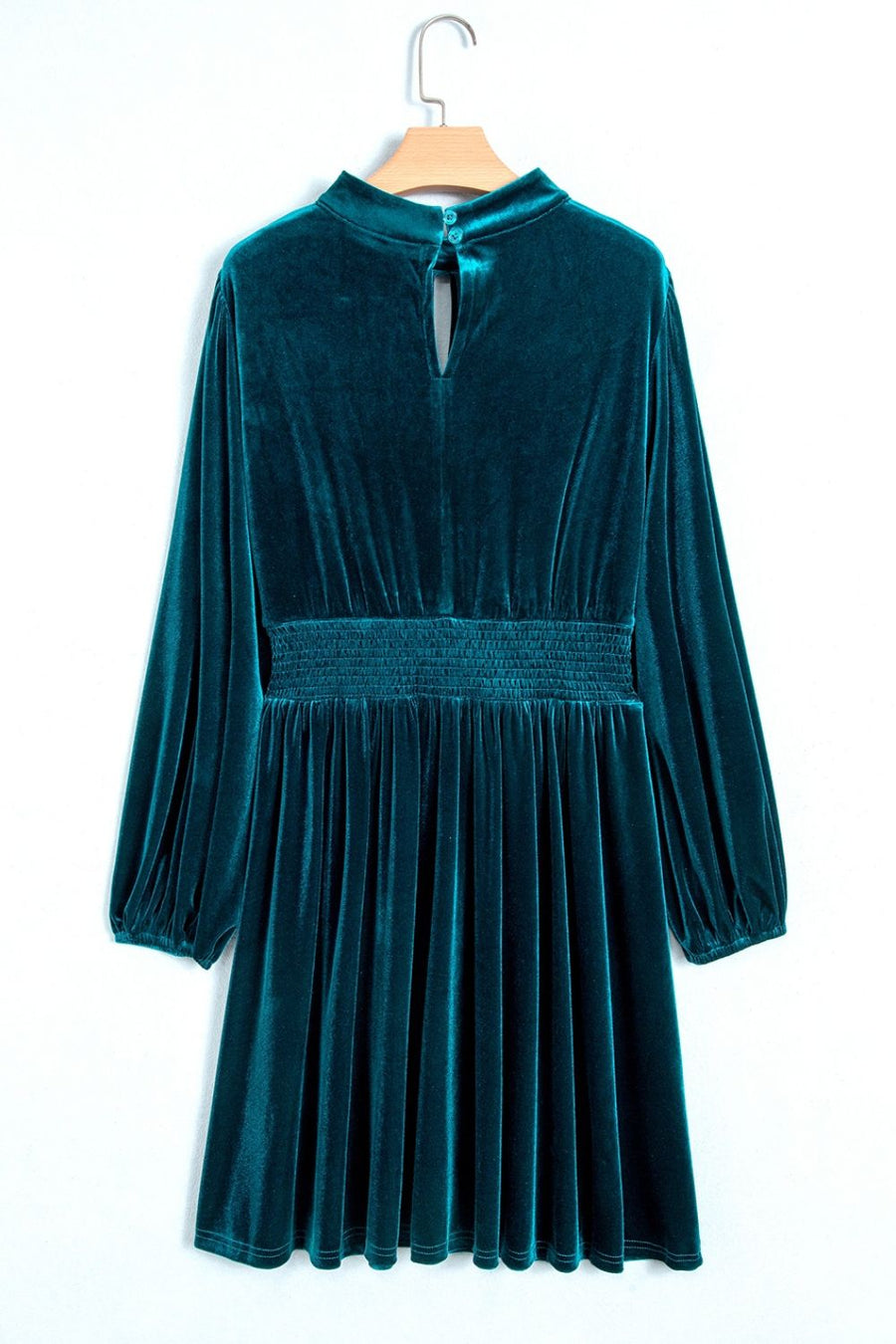 glam mini dress in Deep Teal with mock neck