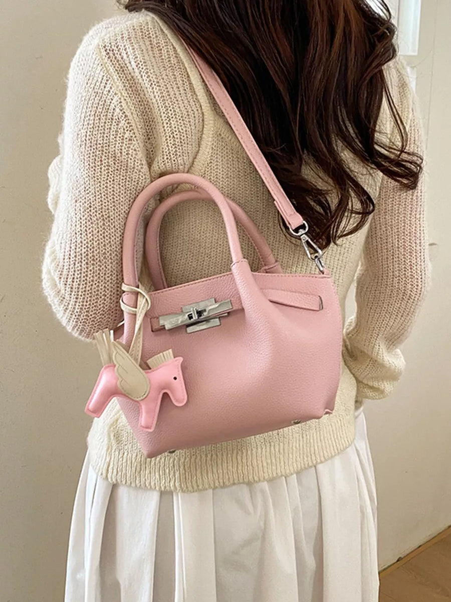 Top Handle Mini Crossbody Bag in Brown