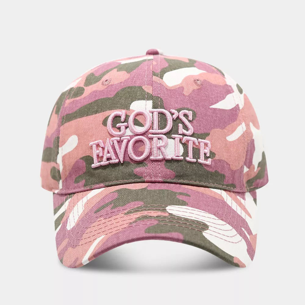 cap in pink featuring embroidered text and fitted fit