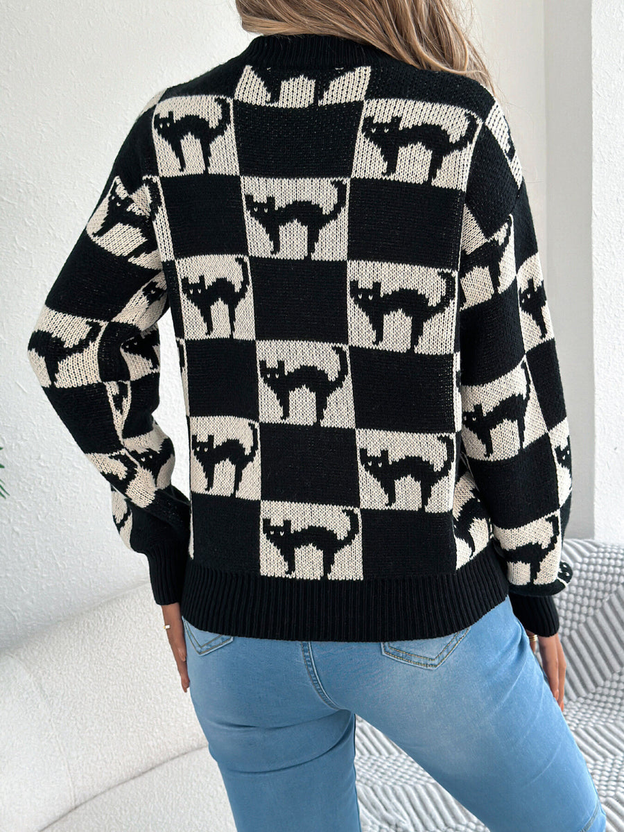 pullover sweater in camel with crew neck and long sleeve