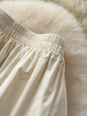 Apricot tiered skirt with elastic waist detail