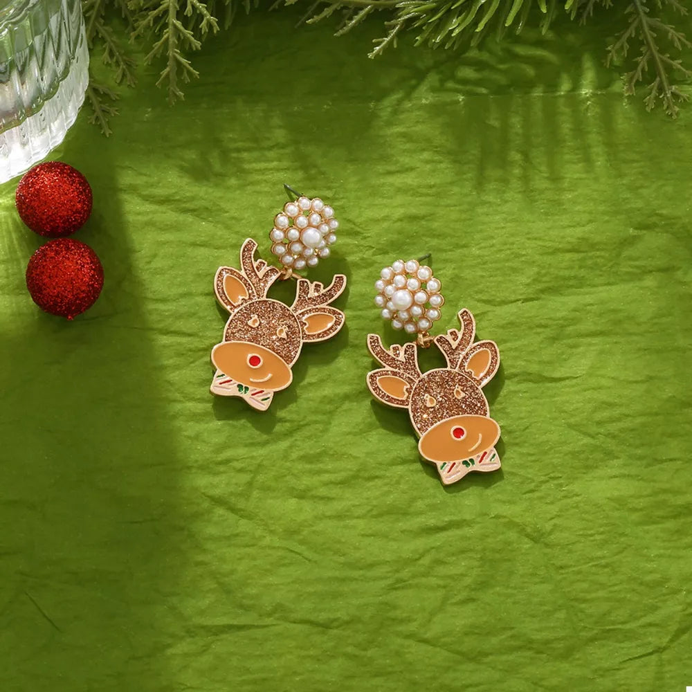 earrings in gold featuring drop earrings and straight fit