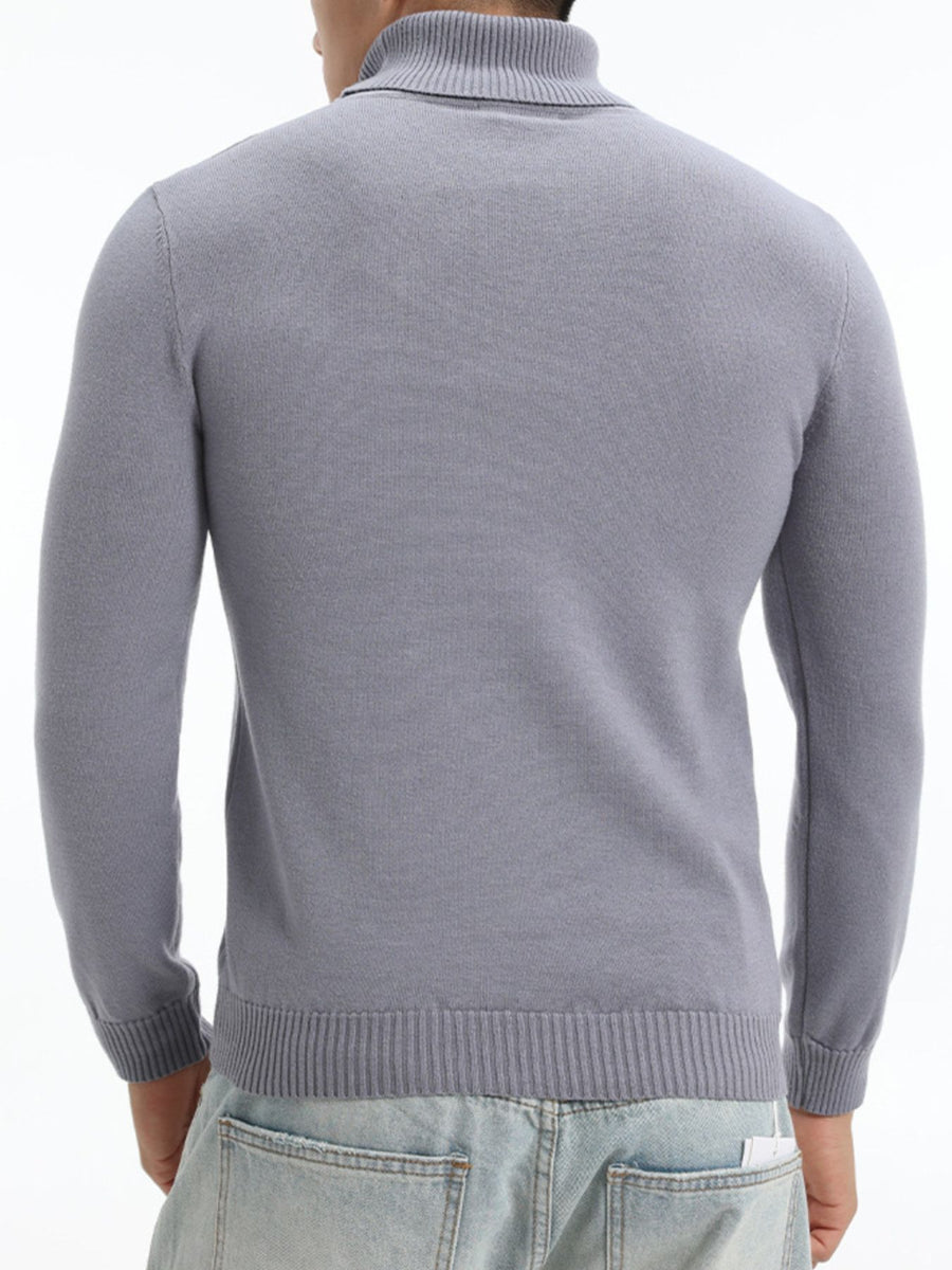 sage green turtleneck sweater with plus-size and long sleeve