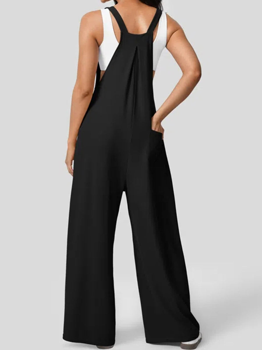 Pink relaxed overalls with strapless