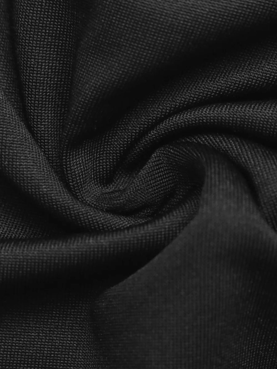 Lace Sleeve Square Neck Top in Black, view 13