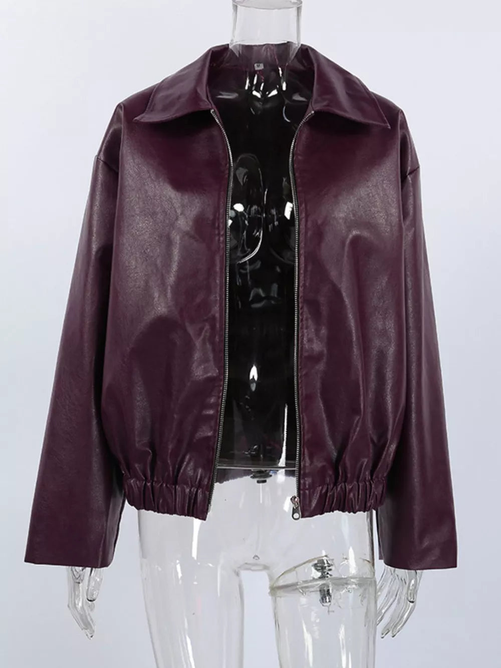 bomber jacket in Burgundy