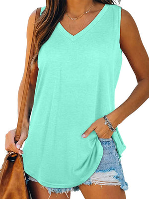 tank top in Pink with relaxed fit and hip-length