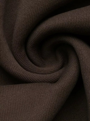 sweatshirt in Coffee Brown with buttoned and hip-length