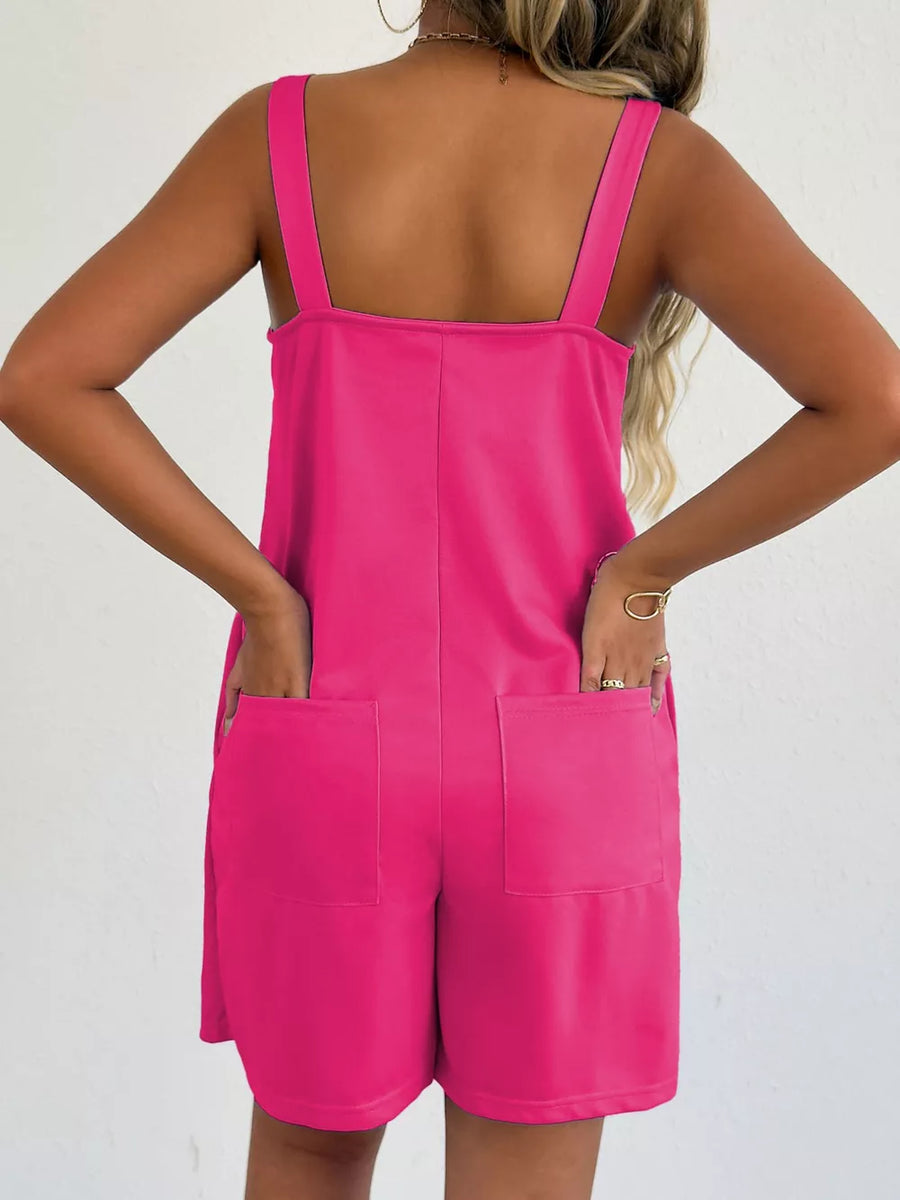 Black Sweetheart Neck Wide Strap Romper