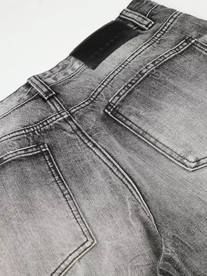 Men's Vintage Wash Wide Leg Jeans Plus Size option 5