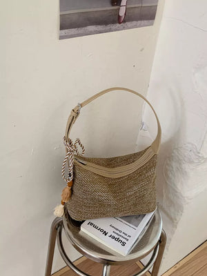 sage green shoulder bag